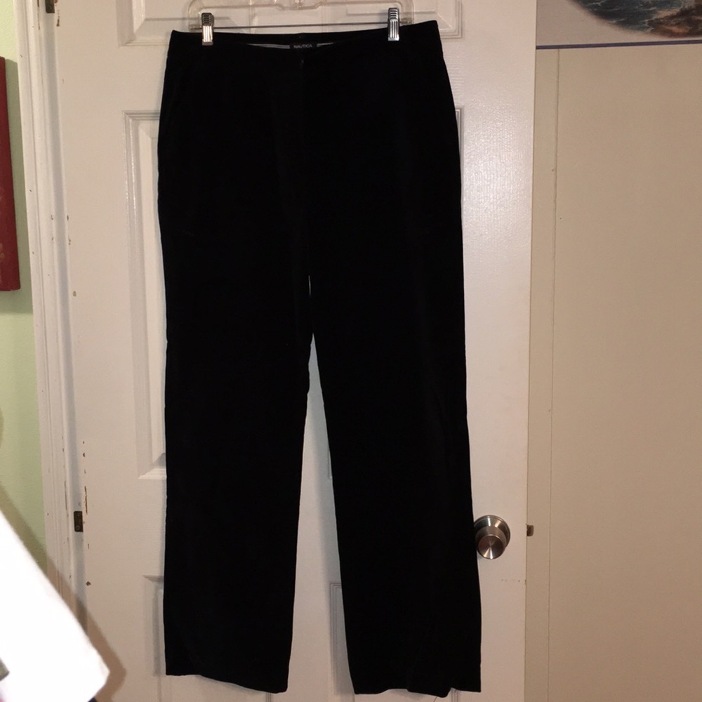 Black Nautical Velvet Pants Size 10
